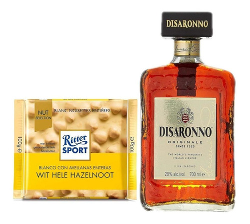 Licor Amaretto Disaronno Mas Tableta Chocolate Ritter