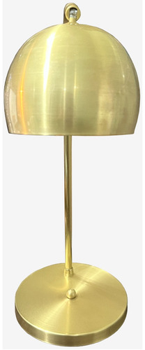 Lampara Mesa Velador Moderno Minimalista Bronce Apto Led