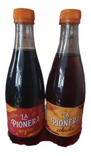 24 Refrescos Sabor Sidra Negra Y Cebada La Pionera Cristal