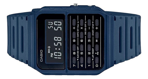 Reloj Casio Ca-53wf-2bcf Calculadora Hora Dual-azul Azul Azul Negro
