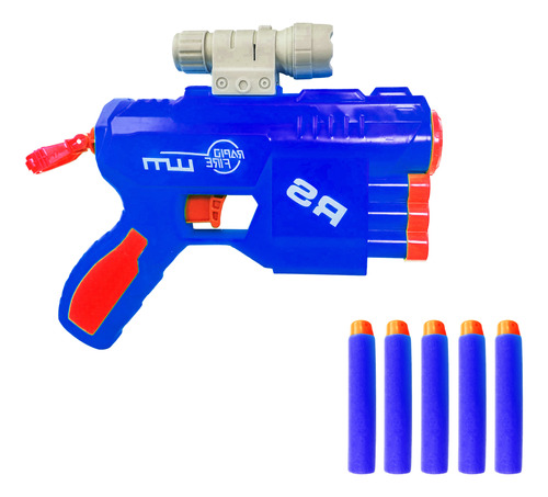 Pistola Lanza Dardos Nerf Multiples Juguete Ninos Mira Laser