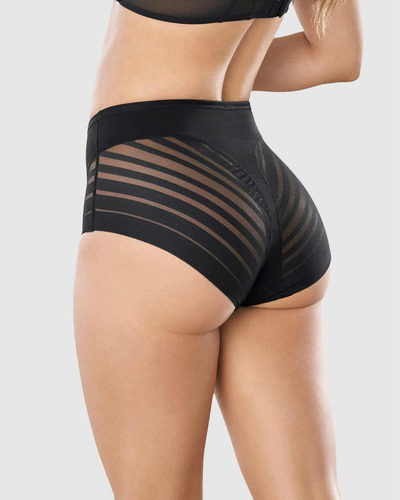 Imagen 2 de 7 de Panty Faja Control Moderado De Abdomen Y Bandas De Tul