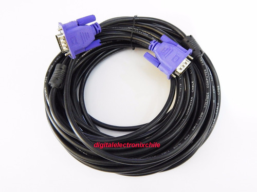 Cable Vga Azul Macho-macho 5 Metros