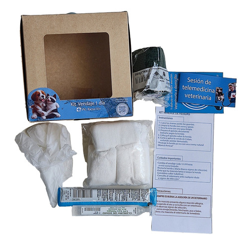 Kit Vendaje De Heridas Mascotas M (10 A 20 Kg)