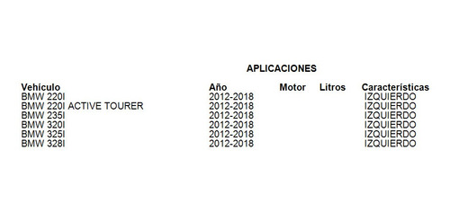 Luna Espejo Izquierdo Bmw 320i 2017