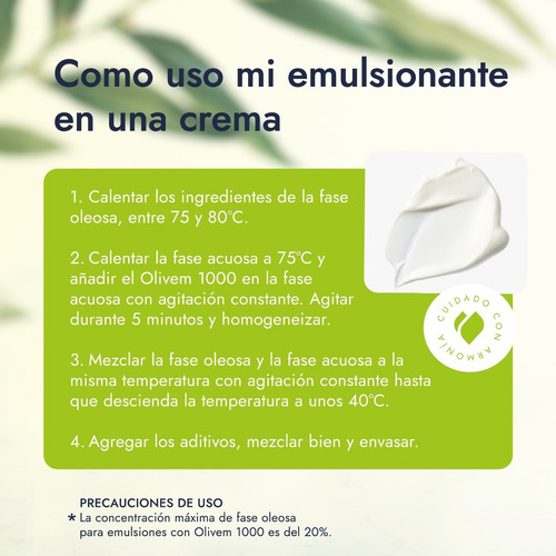 Imagen 6 de 10 de Olivem 1000, 1kg Autoemulsificante Cosmético Cosmos