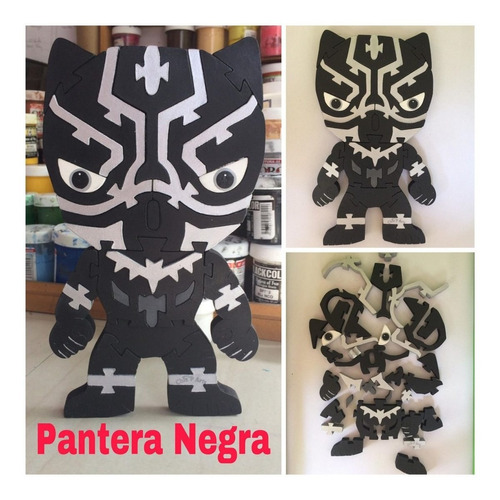 Muñecos En Mdf, Rompecabezas De Los Superheroes De Avengers.