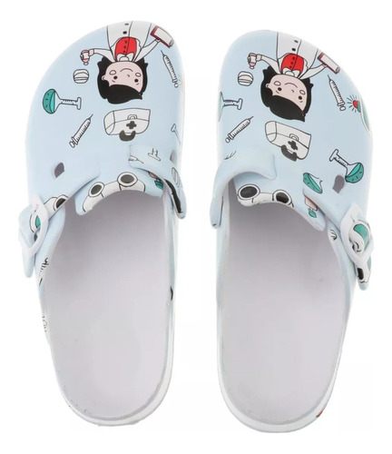 1 Par De Zapatos De Enfermera De Enfermería Estampados Para