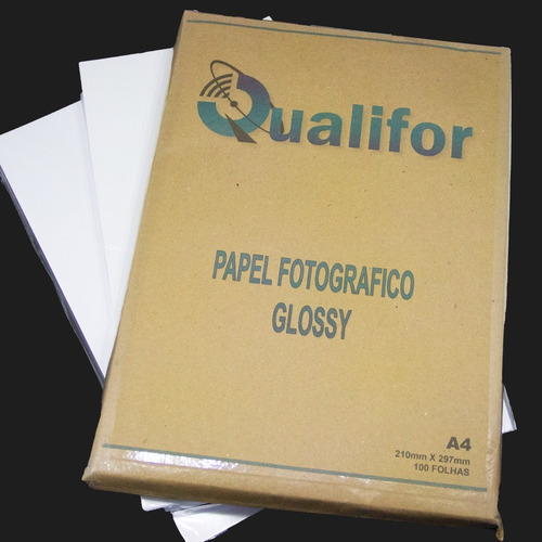 Papel Fotográfico Foto 180g A4 Glossy 100 Folhas Premium