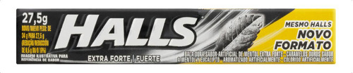 Bala Halls mentol extra forte sem glúten 27.5 g 