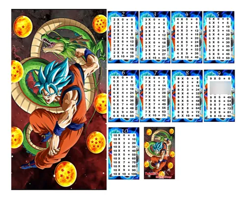comprar Kit Imprimible Tabla De Multiplicar Dragon Ball Editable