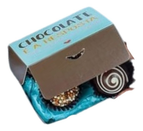 Imagem 4 de 4 de Kit 10 Caixas P/ 4 Brigadeiros Chocodelícia Cromus
