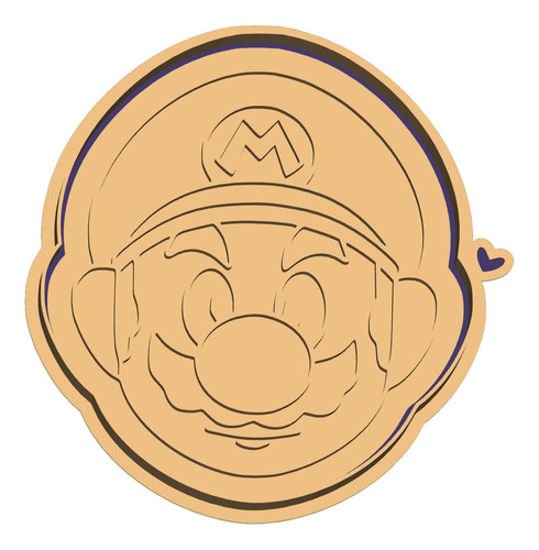 Cortador De Galletas Cara De Mario Bros 10 Cm