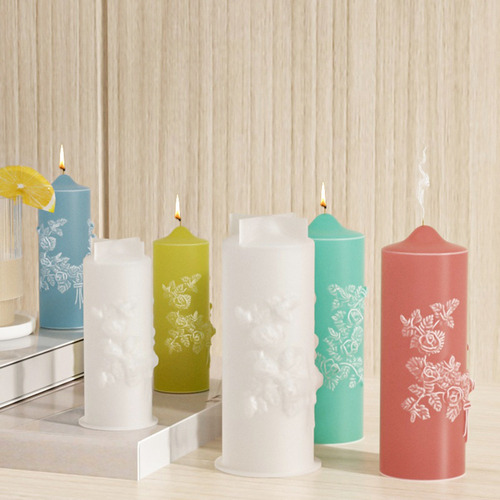 Molde De Silicona Para Velas Aromáticas Con Ramo De Rosas, 4