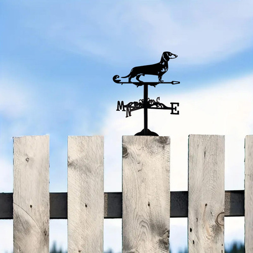 Indicador De Dirección Del Viento De Veleta De Metal Perro
