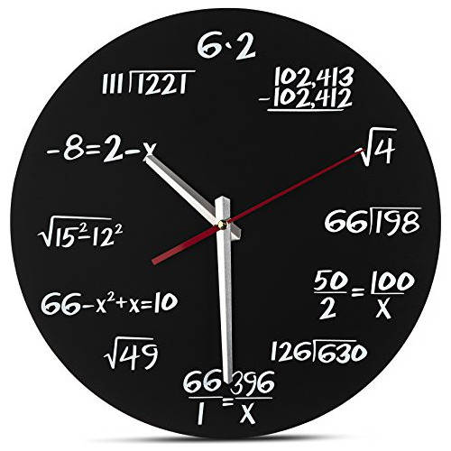 Reloj De Pared Matemático - Reloj De Pared Único - Ca...