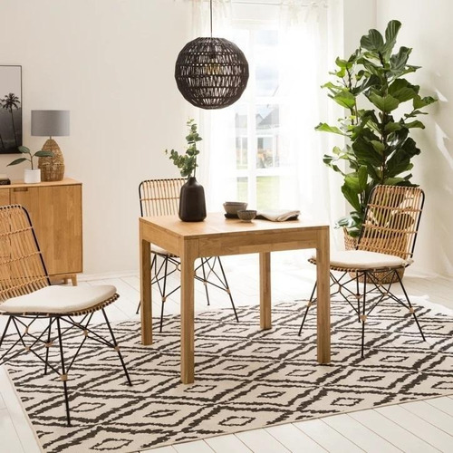 Imagen 2 de 10 de Mesa Extensible De Comedor 100% Madera Roble Ref: Maciza24
