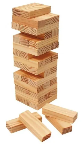 comprar Juego Simil Jenga Madera Torre Didactica 54 Pzs