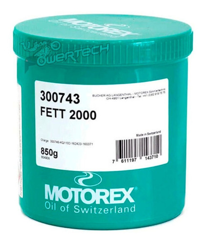 Grasa Lubricante Motorex Fett 2000 Verde Fluo Lata 850gr