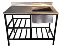 Comprar Mesada Inox. Gastronómica, Con Bacha Y Estructura