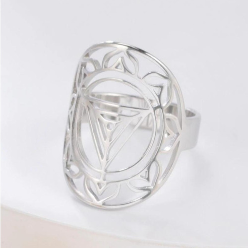 Imagen 7 de 8 de Anillo Meditacion Para Hombres Yoga Kali Yantra Ajustable
