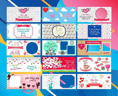 Imagen 2 de 2 de Plantillas Para Tazas San Valentin Sublimacion Pack 05