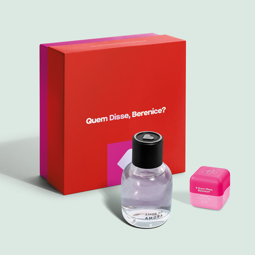 Presente: Amor Na Amora Colônia 75ml + Labial 6,2g + Caixa De Presente