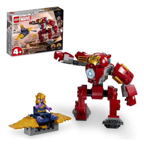 Kit Lego Super Heroes 76263 AntiHulk Iron Man Vs Thanos 66 unidades Número de peças 66
