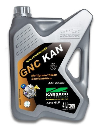 Aceite 15w40 Gnc Semi-sintetico 4 Litros Kansaco