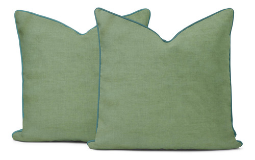 Fundas De Almohada De Lino Elin, Set De 2, Ultra Suaves,