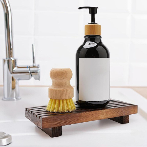 Pedestal Stand Wooden Table Decor Bandeja Para El Baño Para