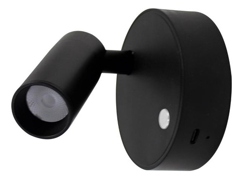 Foco Spot Led Negro Inalámbrico Recargable