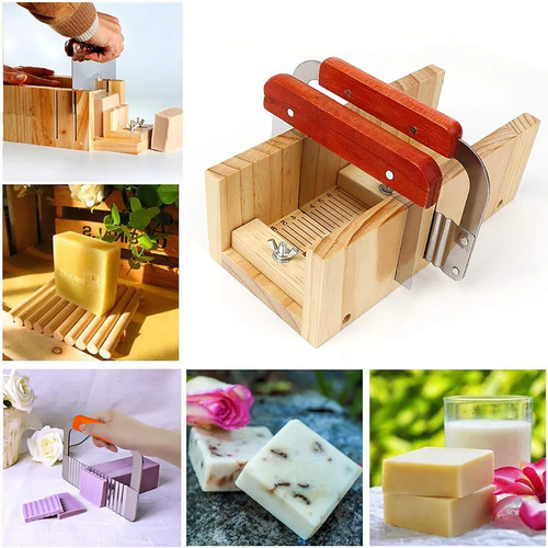 Set De Moldes De Madera Y Silicona Para Hacer Jabón Diy