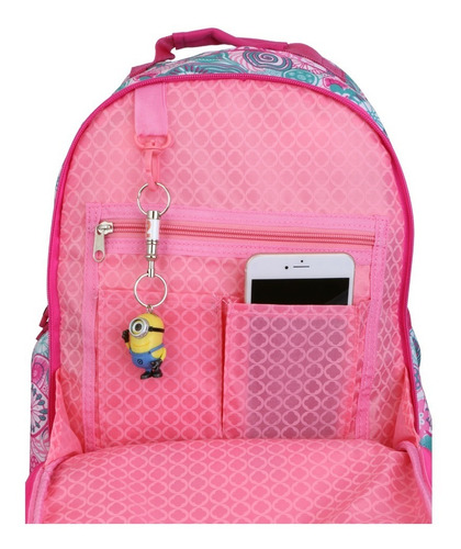 Mochila Con Lonchera Para Niña J World Mini Organizadores Color Rosa Diseño de la tela SQ-0800611PK2