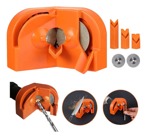 Afilador De Brocas 2-16mm Multiusos Con Disco Reemplazable