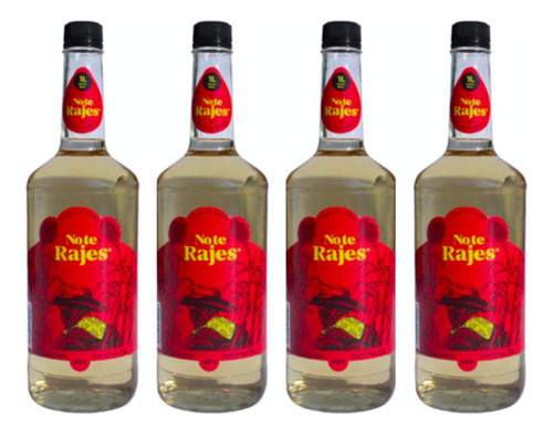 Pack De 4 Licor De Caña No Te Rajes Oro 1l