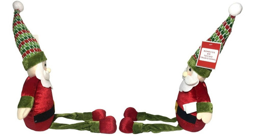 Boneco Papai Noel Luxo 50cm Vermelho Decoração Natal