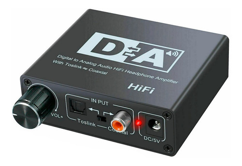 Conversor De Audio Digital Hifi Óptico A Rca Y 3.5mm 192khz