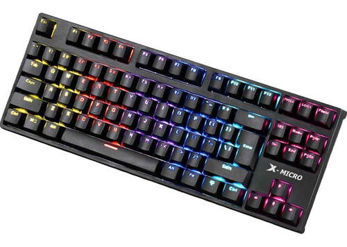 Teclado Mecánico Gaming Xgk-913 Usb Rgb  X-Micro Color Negro Idioma Español Latinoamérica