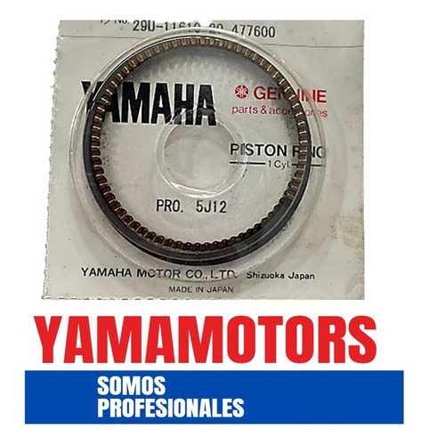 Anillos Yamaha Tt225/xt225 0.50mm Original Yamaha           