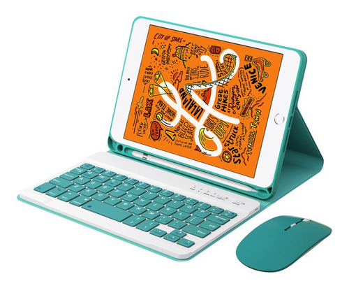  Funda Con Teclado Mouse Para iPad Mini 5 (5ª Generación)