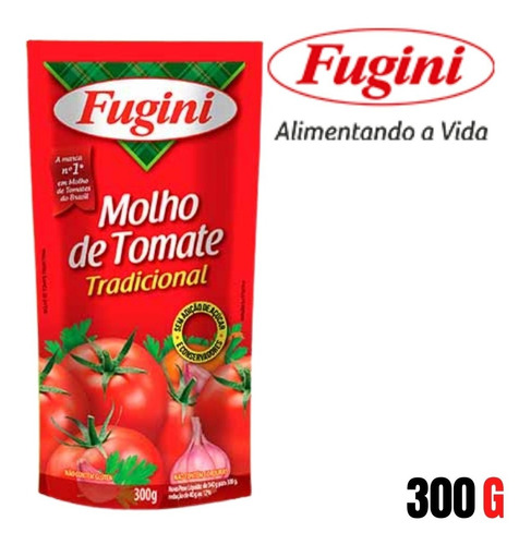 Molho De Tomate Tradicional Fugini Sachê 300g
