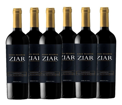 Vino Ziar Gran Reserva Carmenere, 6x750cc (oferta)