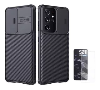 Para Samsung S21 / Plus / Ultra - Case Nillkin Camshield + V