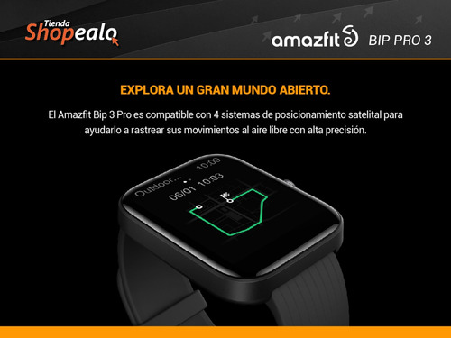 Imagen 9 de 10 de Smartwatch Reloj Inteligente Amazfit Bip 3 Pro Negro Gps .*