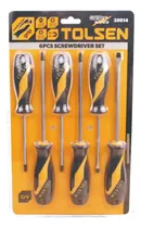 Comprar Set 6 Piezas Destornilladores Pala\u002Festri Largo Tolsen 20014 