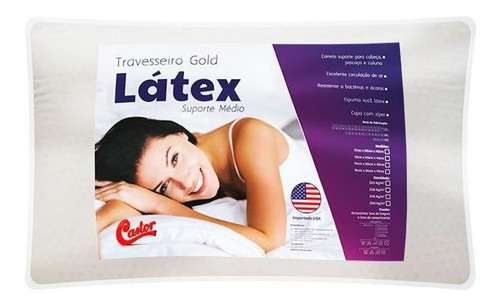 Travesseiro Castor Gold Star Látex 45x65x12cm