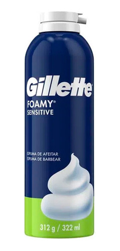 Gillette Espuma De Afeitar Foamy Sensitive 312g