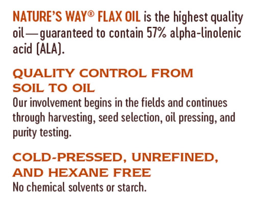 Nature's Way Efagold Flax Oil Max Strength Cold Pressed 1300