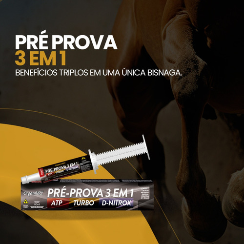 Kit 3x Pré-prova 3 Em 1 (atp, Turbo, Dnitrox) 80ml Organnact